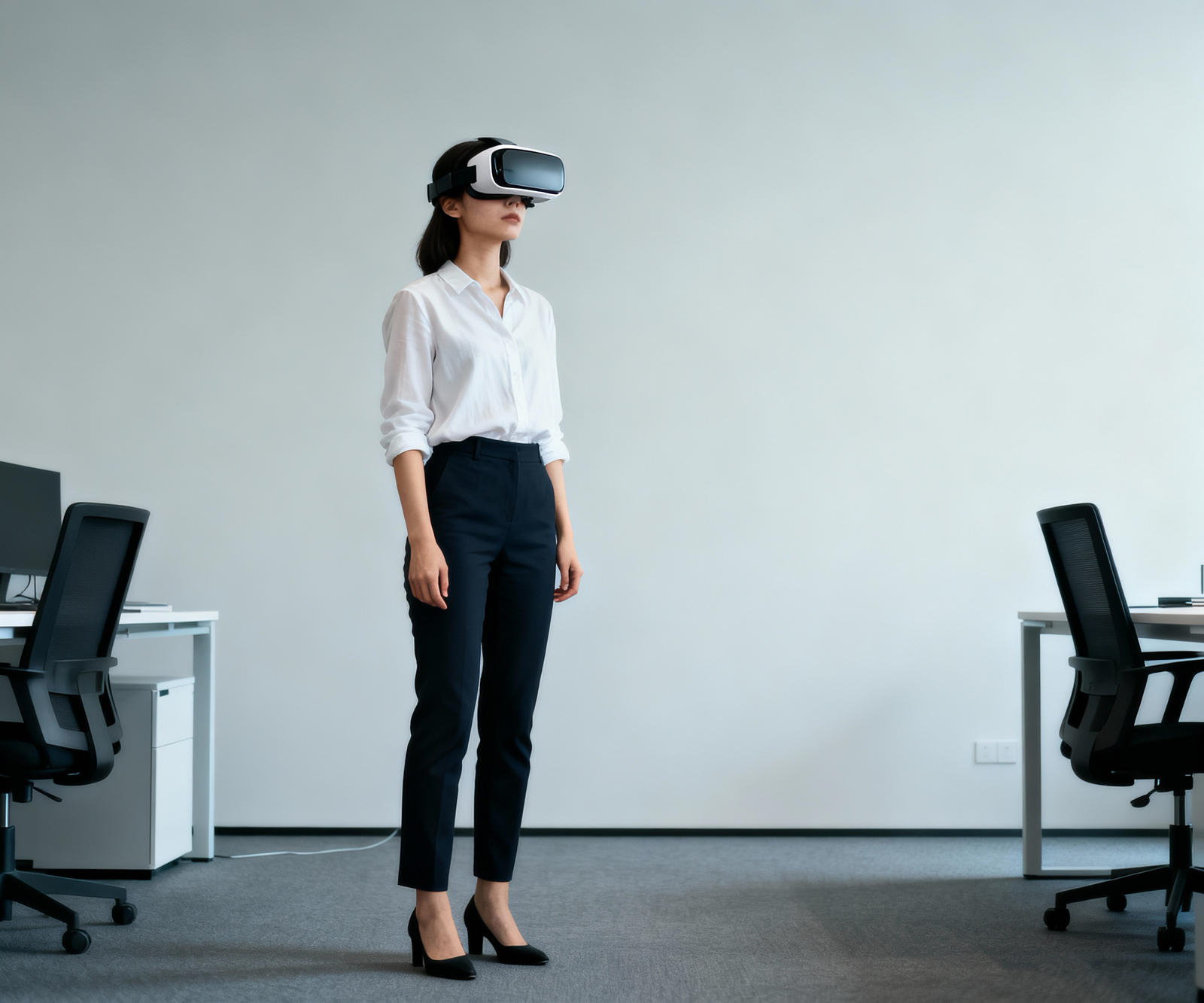 Woman wearing VR Headset