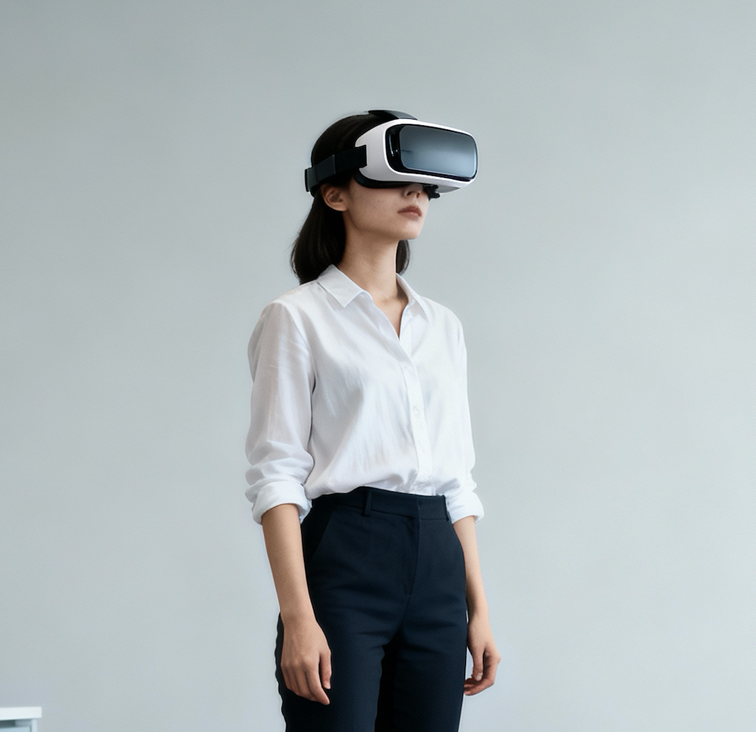 Woman wearing VR Headset